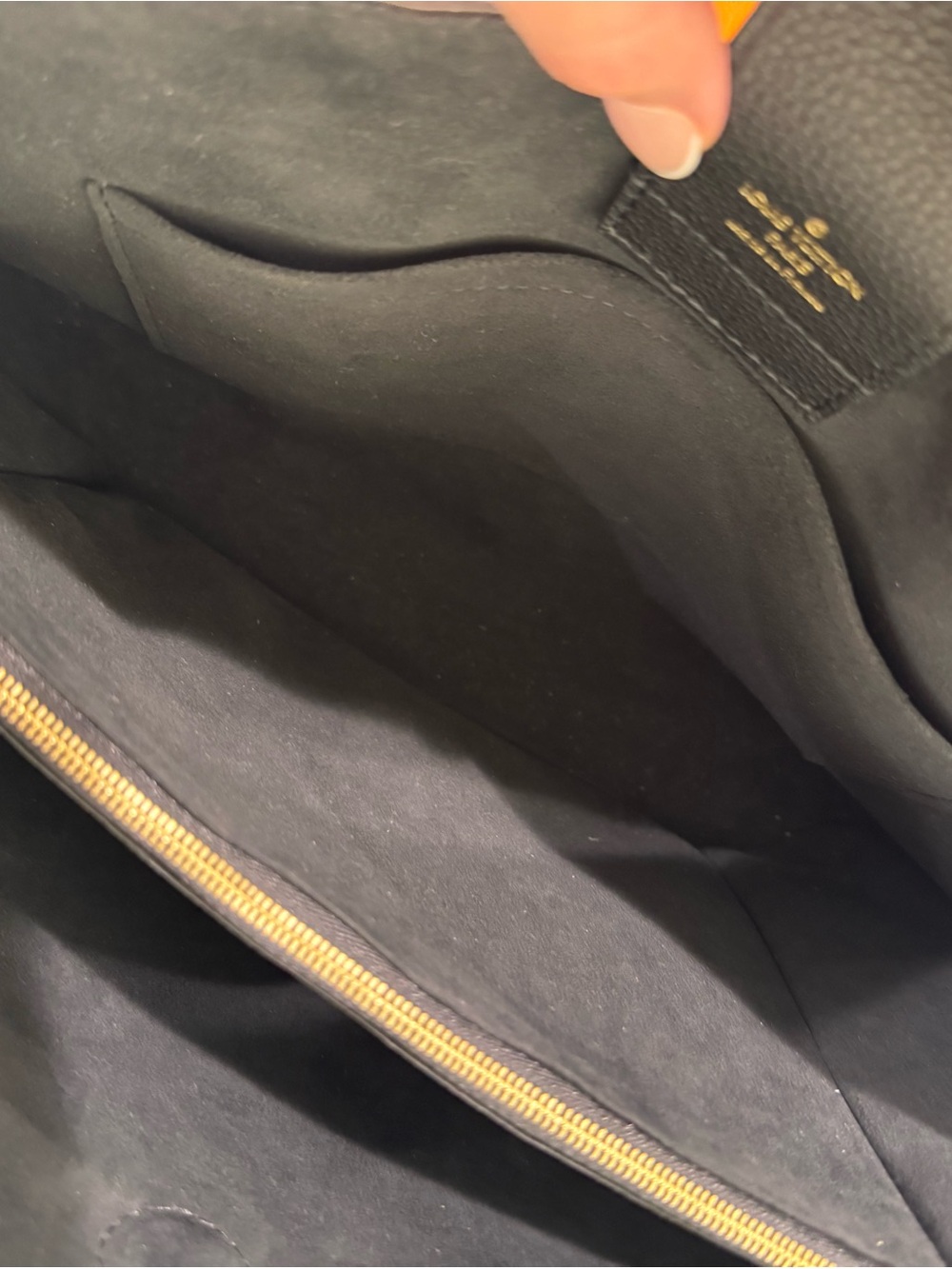 Louis Vuitton Brown Damier Ebene Canvas Tote with Black Trim and Yellow LV Charm - Picture 10 of 15